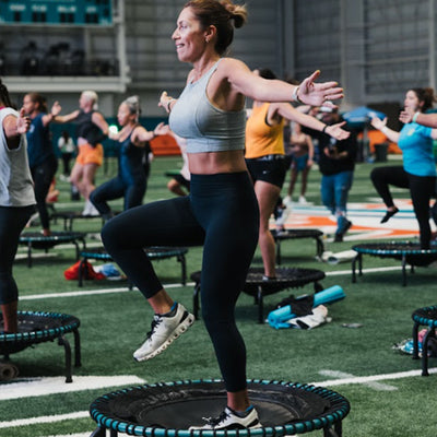 JumpSport 350 Pro Fitness 39" Cardio Workout Trampoline, Teal/Black (For Parts) - VMInnovations