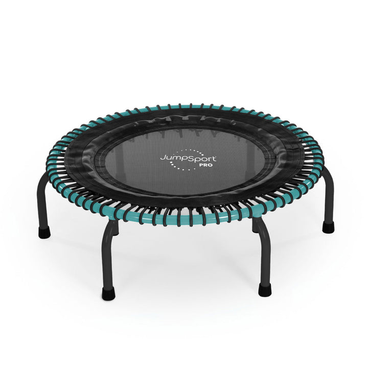 JumpSport 350 Pro Fitness 39 Inch Cardio Workout Indoor Trampoline, Teal/Black