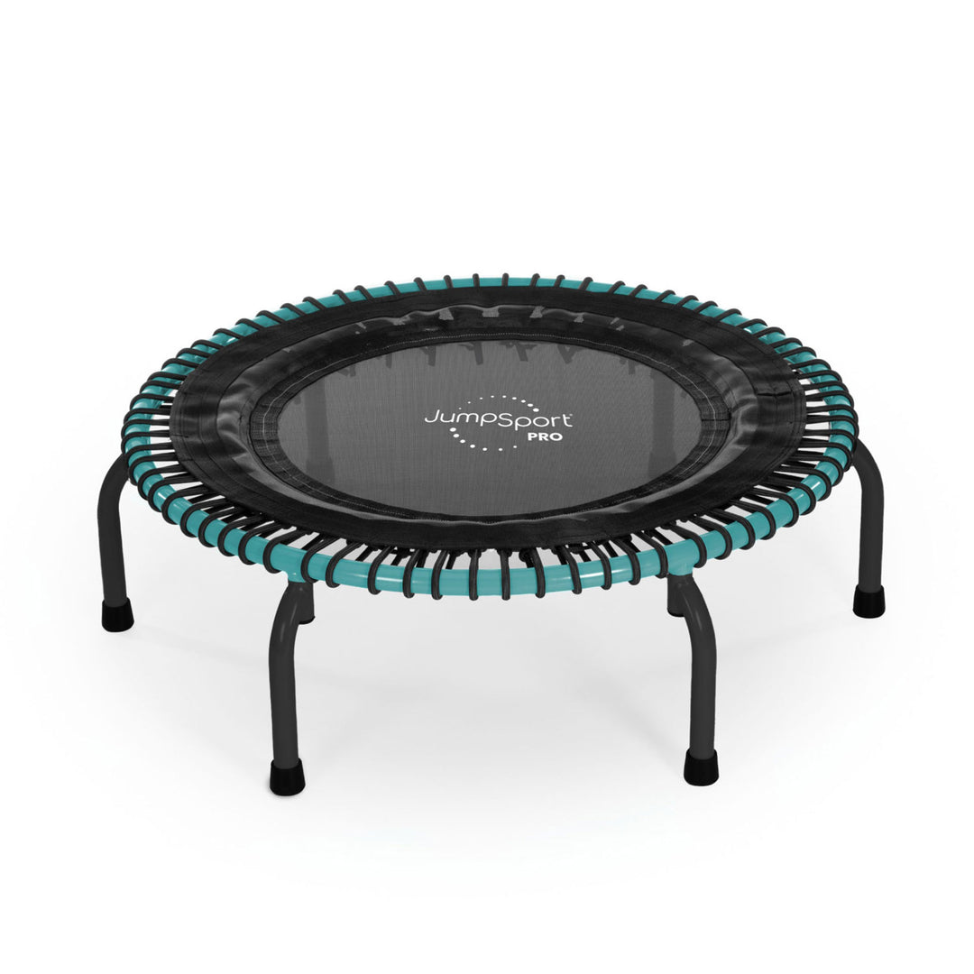 JumpSport Fitness 39 Inch Cardio Workout Indoor Trampoline, Teal/Black(Open Box) - VMInnovations