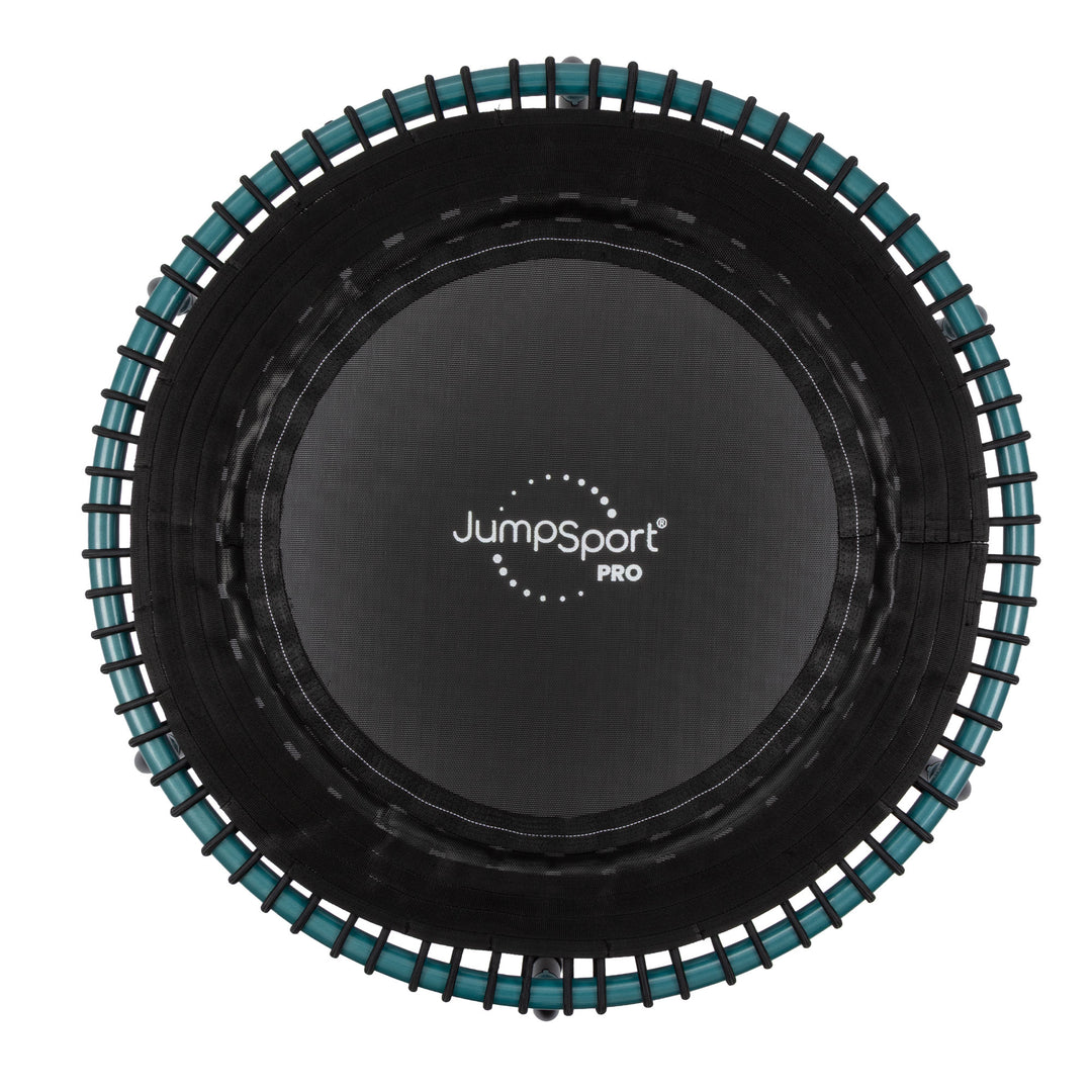 JumpSport 350 Pro Fitness 39" Workout Indoor Trampoline, Teal/Black (Open Box) - VMInnovations