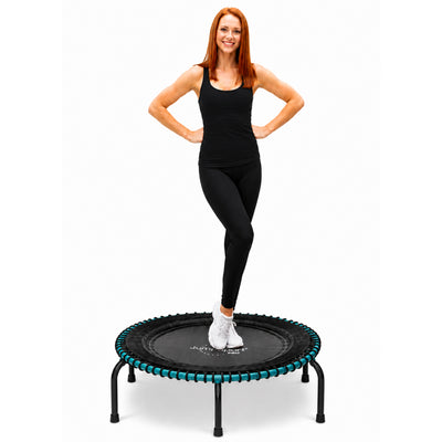 JumpSport 350 Pro Fitness 39" Cardio Workout Indoor Trampoline, Teal/Black(Used)