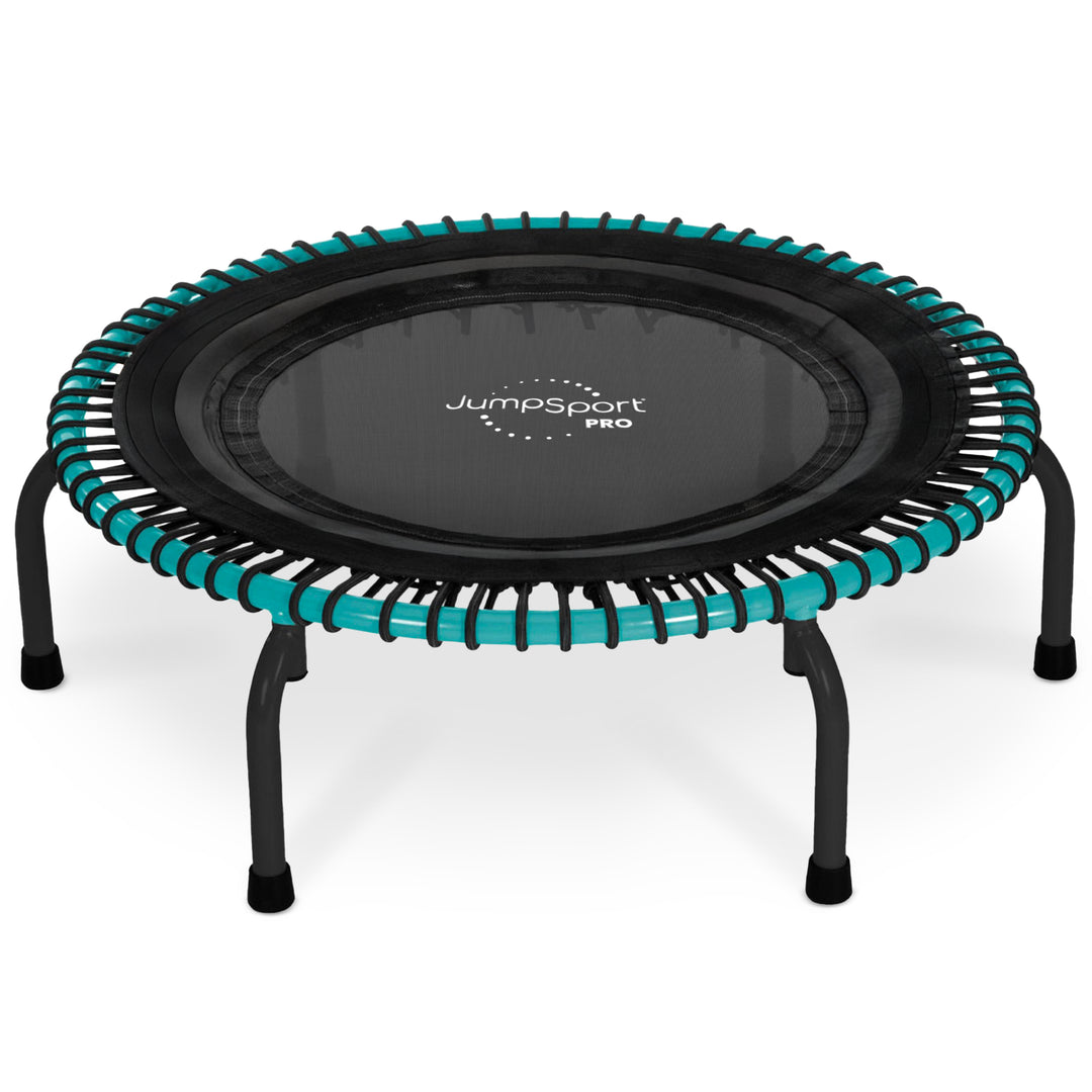 JumpSport 350 Pro Fitness 39" Cardio Workout Indoor Trampoline, Teal/Black(Used) - VMInnovations