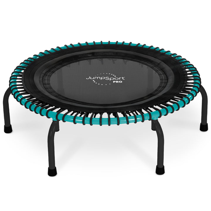JumpSport 350 Pro Fitness 39" Cardio Workout Indoor Trampoline, Teal/Black(Used) - VMInnovations