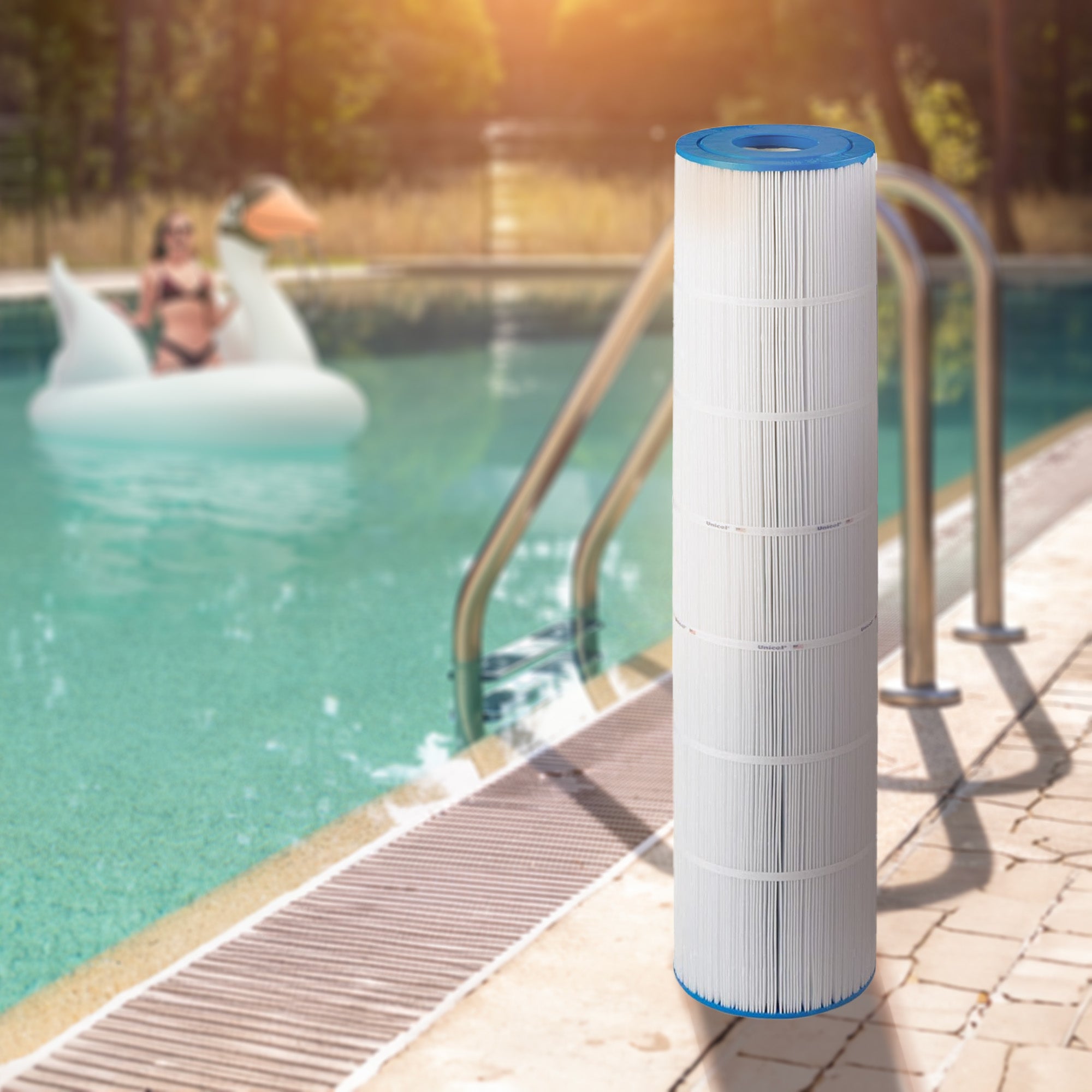 Unicel C-7490 Replacement 137 Sq Ft Pool Filter Cartridge, 176 Pleats (4 Pack) - VMInnovations