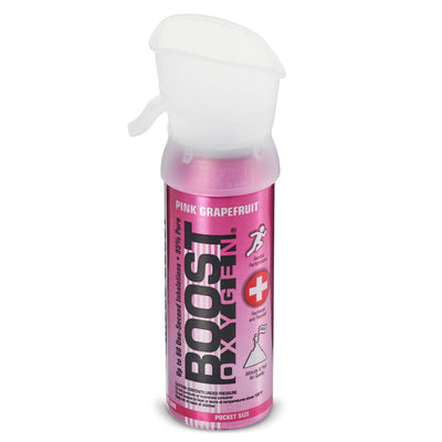 Boost Oxygen 3 Liter Oxygen Bottles with Mouthpiece, Pink Grapefruit (2 Pack)