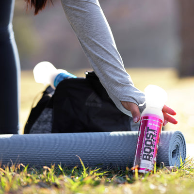 Boost Oxygen 3 Liter Oxygen Bottles with Mouthpiece, Pink Grapefruit (2 Pack)