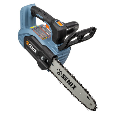 SENIX 10" 20V Cordless Brushless Top Handle Chain Saw with Battery and Charger