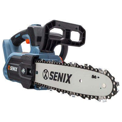SENIX 10" 20V Cordless Brushless Top Handle Chain Saw with Battery and Charger