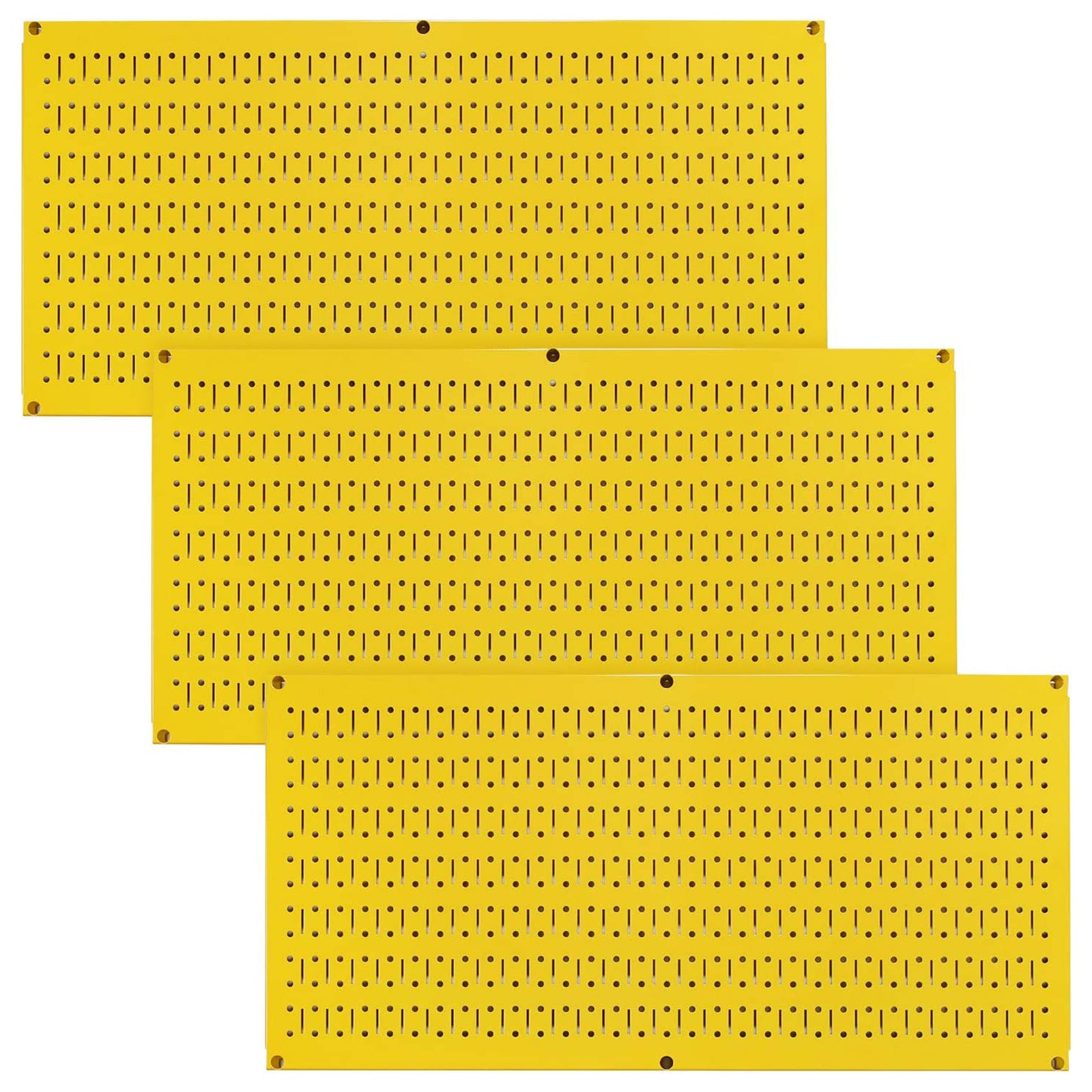 Wall Control 32"x16" Horizontal Pegboard Garage Tool Organizer, Yellow (3 Pack) - VMInnovations