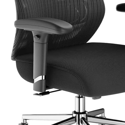 Truweo Adjustable Ergonomic Office Chair w/ Swivel Rollerblade Wheels, Black