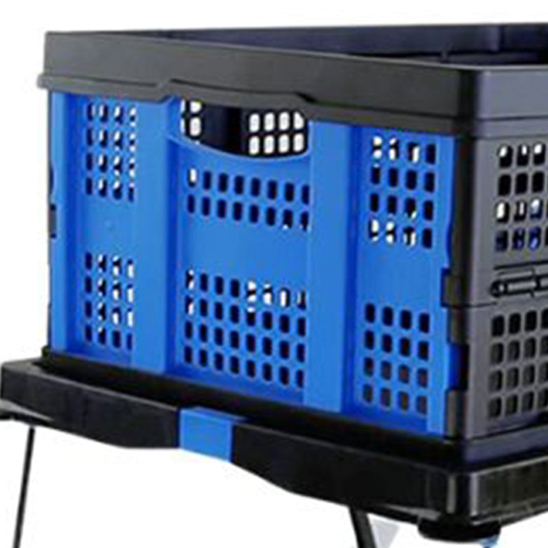 Magna Cart 2-Tier Foldable Shopping Utility Cart w/Collapsible Crate (Open Box)