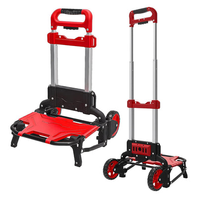 Magna Cart Durable 150lb Weight Capacity Foldable Hand Truck Cart w/ Bungee Cord