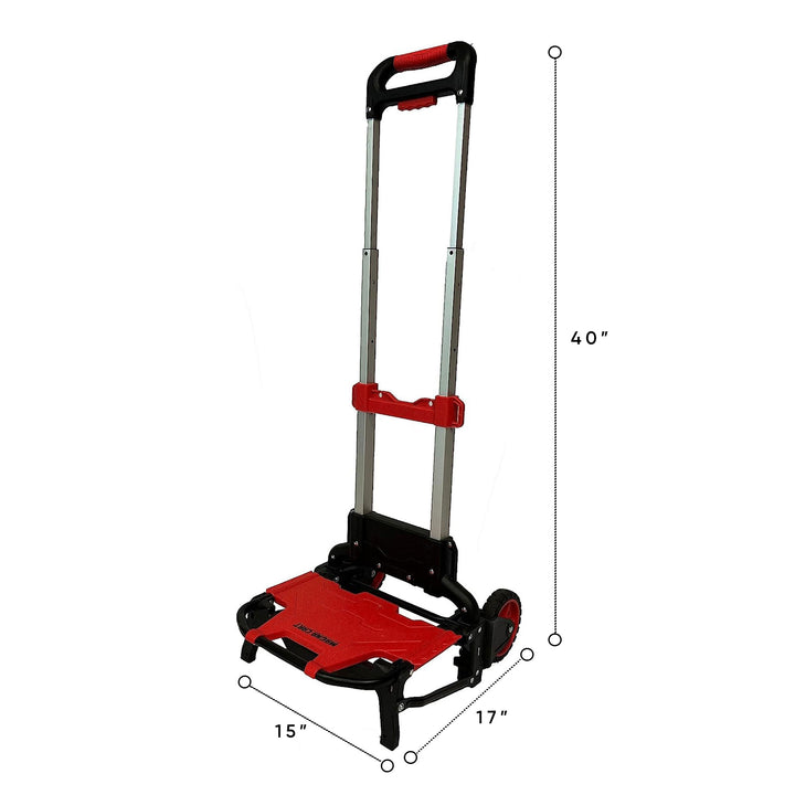 Magna Cart Durable 150lb Weight Capacity Foldable Hand Truck Cart w/ Bungee Cord