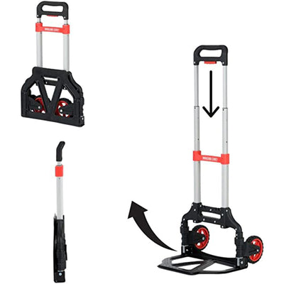Magna Cart Extendable 150lb Capacity Aluminum Folding Hand Dolly Cart (Open Box) - VMInnovations