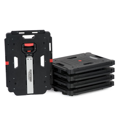 Magna Foldable Hand Truck 300lb Capacity Platform Cart, Black & Red (Open Box) - VMInnovations