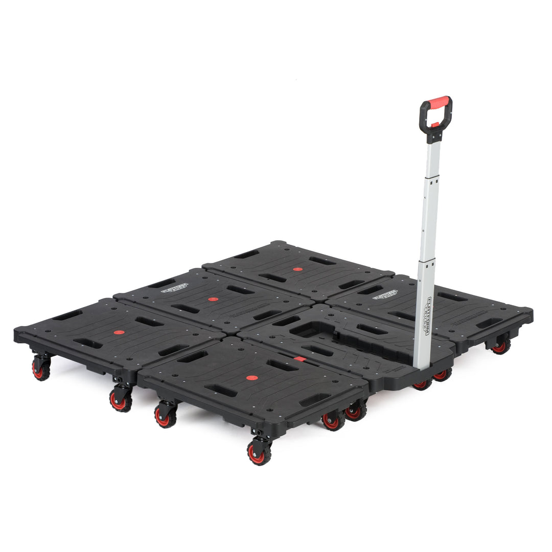 Magna Cart Foldable Hand Truck 300 lb Capacity Platform Push Cart, Black & Red