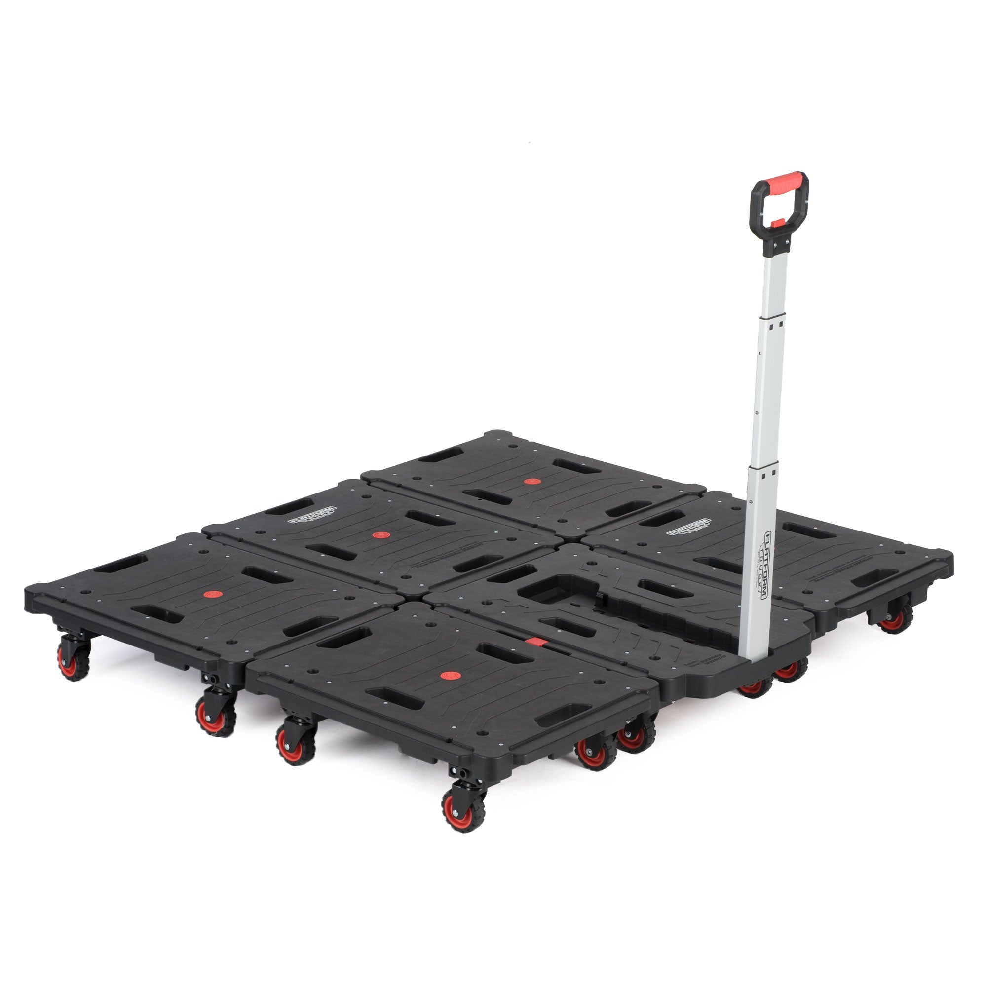 Magna Foldable Hand Truck 300lb Capacity Platform Cart, Black & Red (Open Box) - VMInnovations