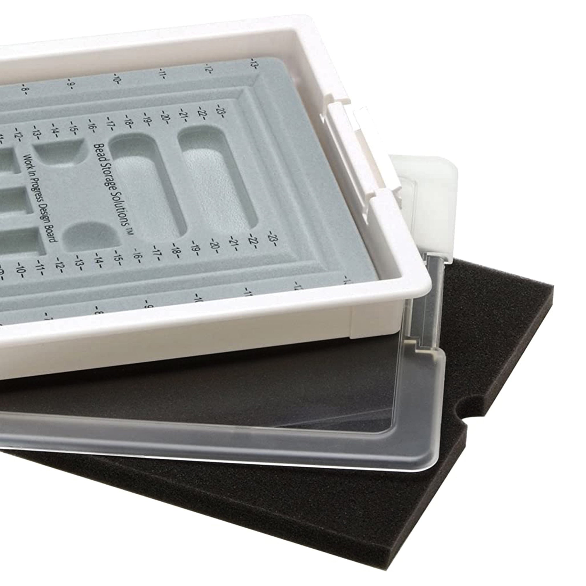 Bead Storage Solutions 4 Pc Work in Progress Bead Storage Tray, White (Open Box) - VMInnovations