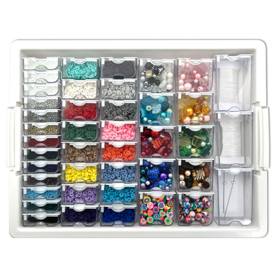 Bead Storage Elizabeth Ward Assorted Glass and Polymer Clay Bead Tray(For Parts) - VMInnovations