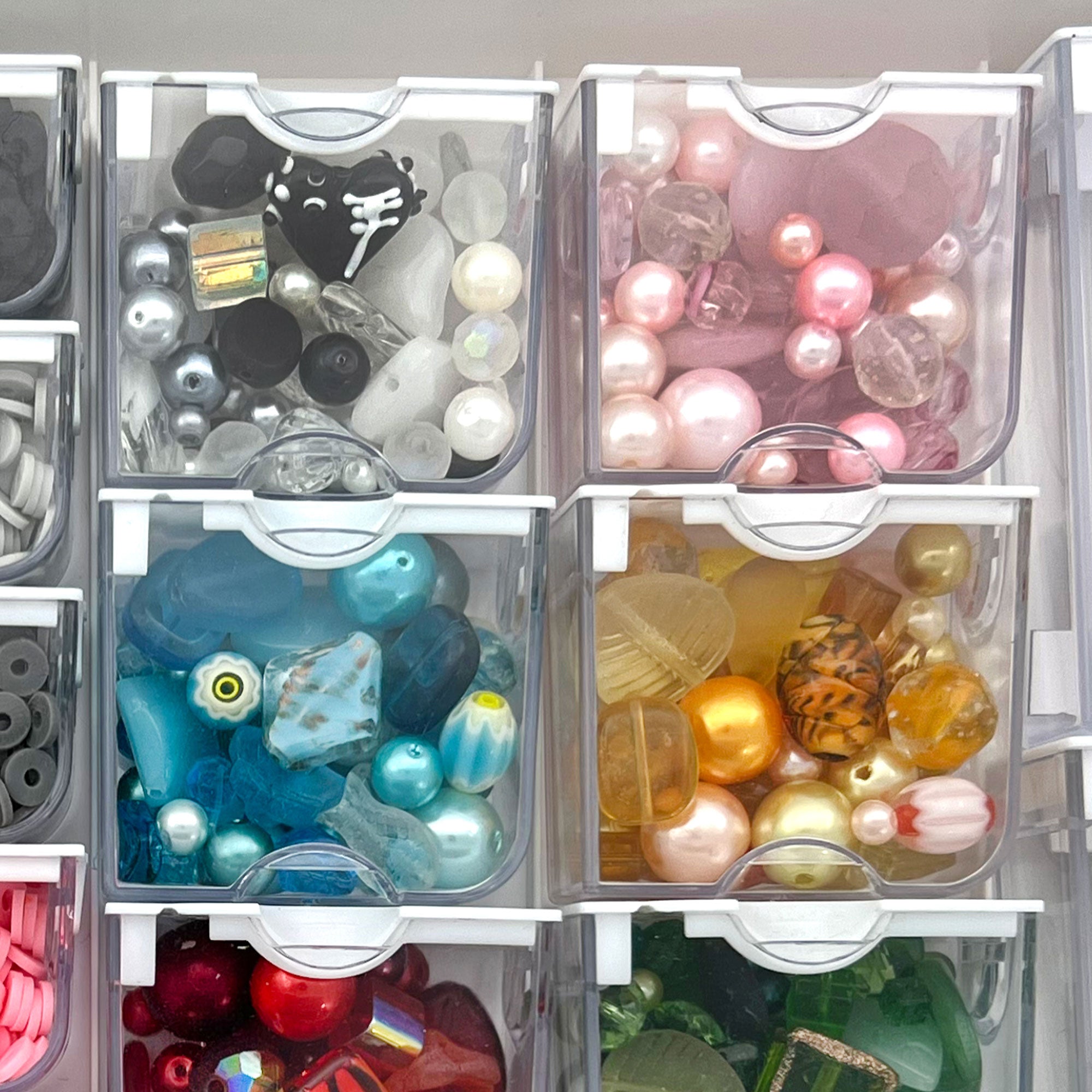 Bead Storage Elizabeth Ward Assorted Glass and Polymer Clay Bead Tray(For Parts) - VMInnovations