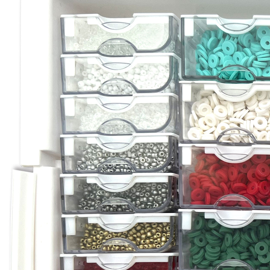 Bead Storage Elizabeth Ward Assorted Glass & Polymer Clay Bead Tray (Open Box)