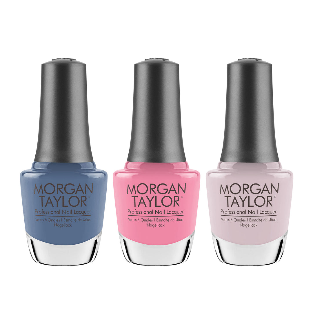 Morgan Taylor Spring 2023 Pure Beauty Nail Lacquer Polish Manicure Set, 3 Pack