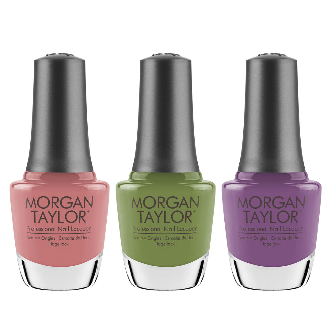 Morgan Taylor Spring 2023 Pure Beauty Nail Lacquer Polish Manicure Set, 3 Pack