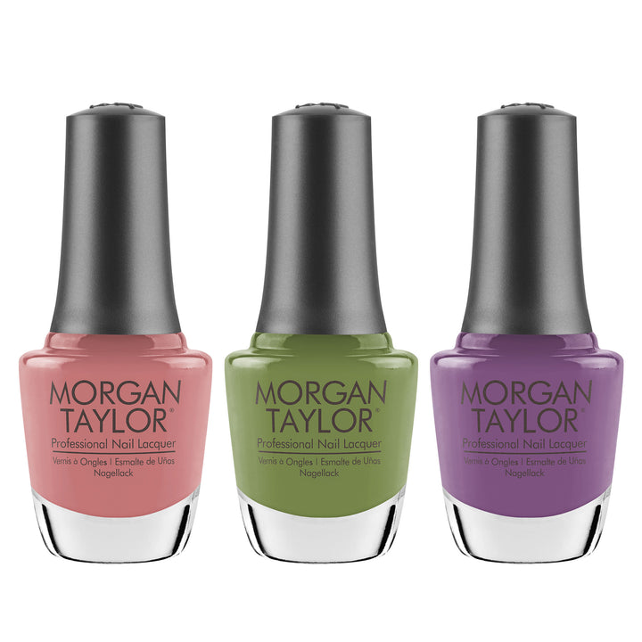 Morgan Taylor Spring 2023 Pure Beauty Nail Lacquer Polish Manicure Set, 3 Pack