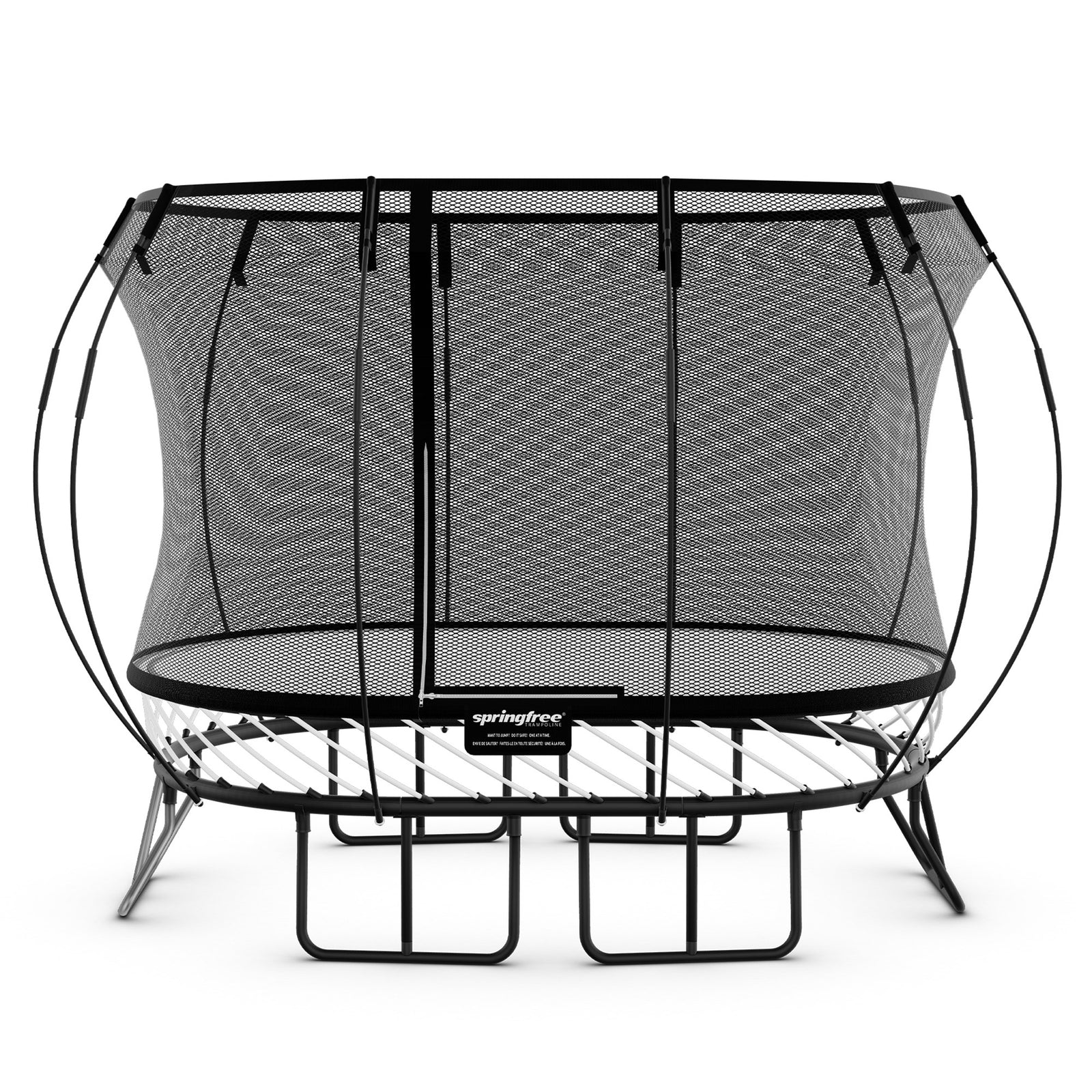 Springfree 6' x 9' Oval Outdoor Backyard Trampoline with FlexiNet and Soft Edge - VMInnovations