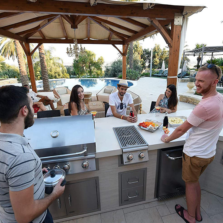 Bull 22,000 BTUs Slide In Stainless Steel Double Side Burner (Open Box) - VMInnovations