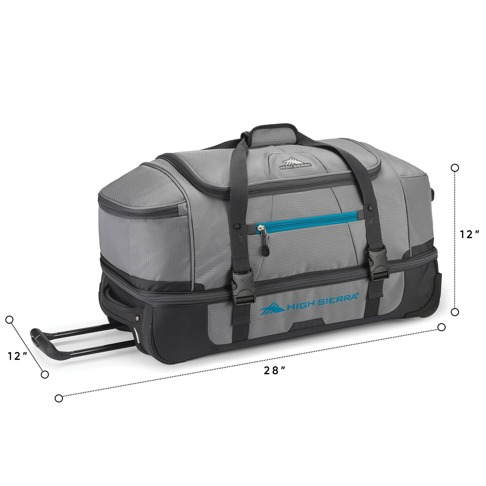 High Sierra Fairlead 28" Drop Bottom Wheeled Duffel Bag Traveling Luggage (Used) - VMInnovations