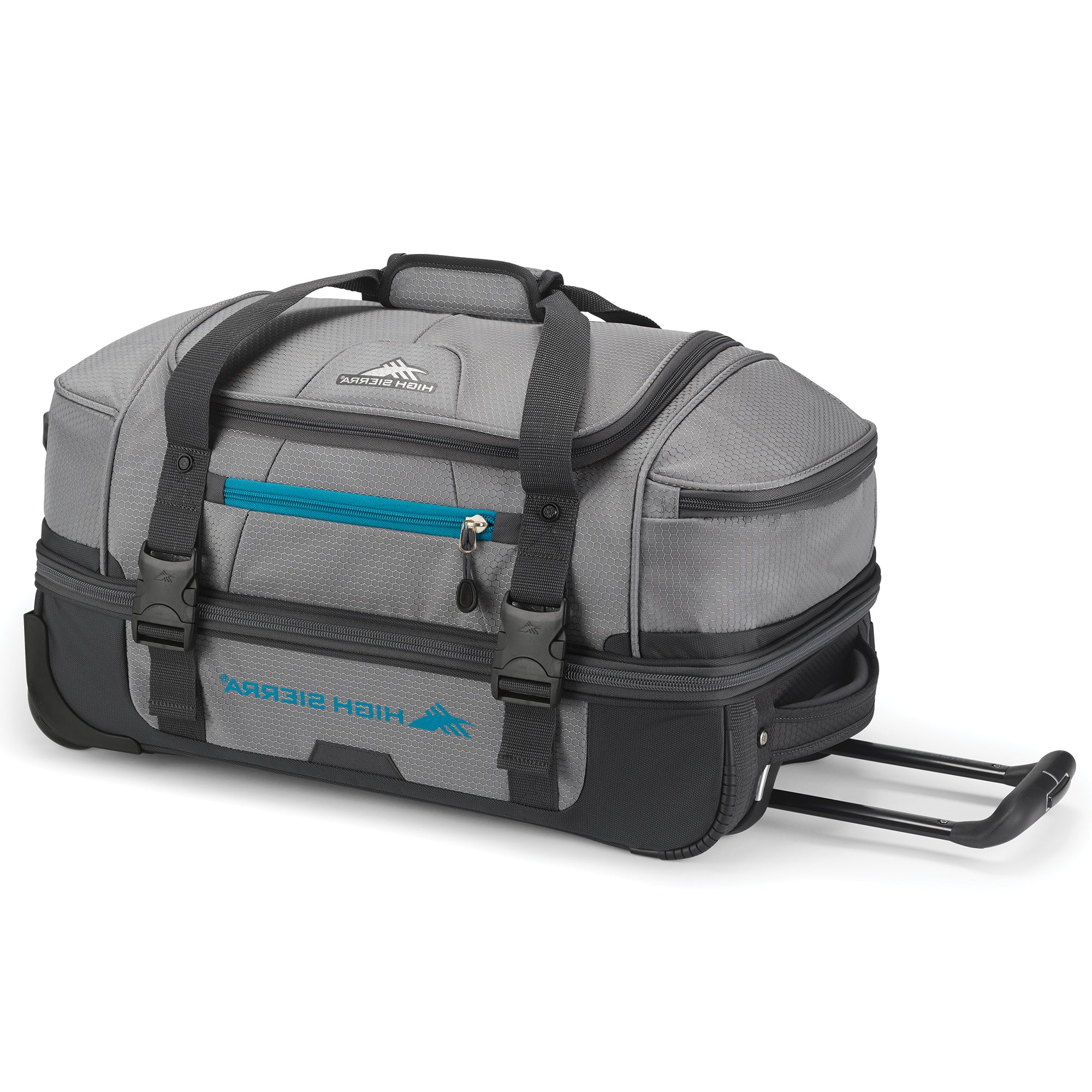 High Sierra Fairlead 22 Inch Drop Bottom Wheeled Duffel Bag Traveling Luggage