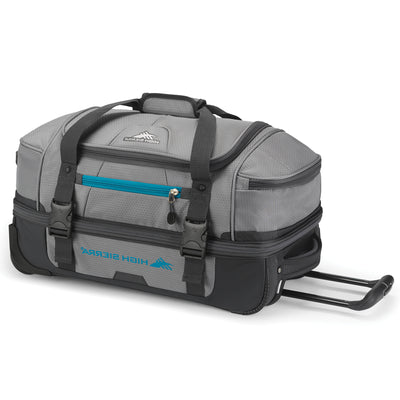 High Sierra Fairlead 22 Inch Drop Bottom Wheeled Duffel Bag Traveling Luggage