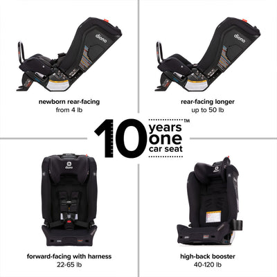 Diono Radian 3RXT Slim Fit 3 Across All-In-One Convertible Car Seat, Gray Oyster - VMInnovations