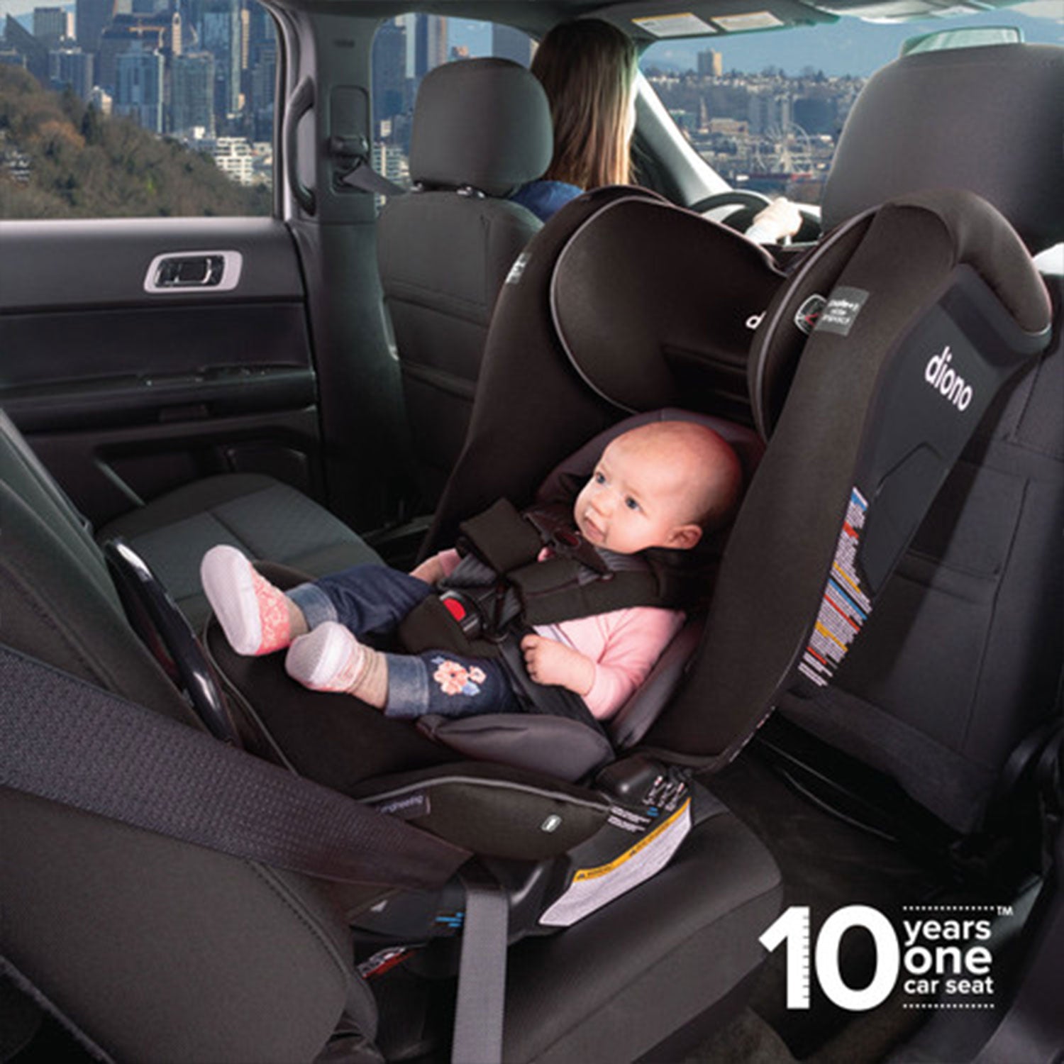 Diono Radian 3RXT Slim Fit 3 Across All-In-One Convertible Car Seat, Gray Oyster - VMInnovations