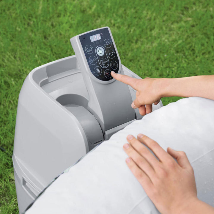Bestway SaluSpa Aruba AirJet Inflatable Hot Tub with EnergySense Cover, Grey