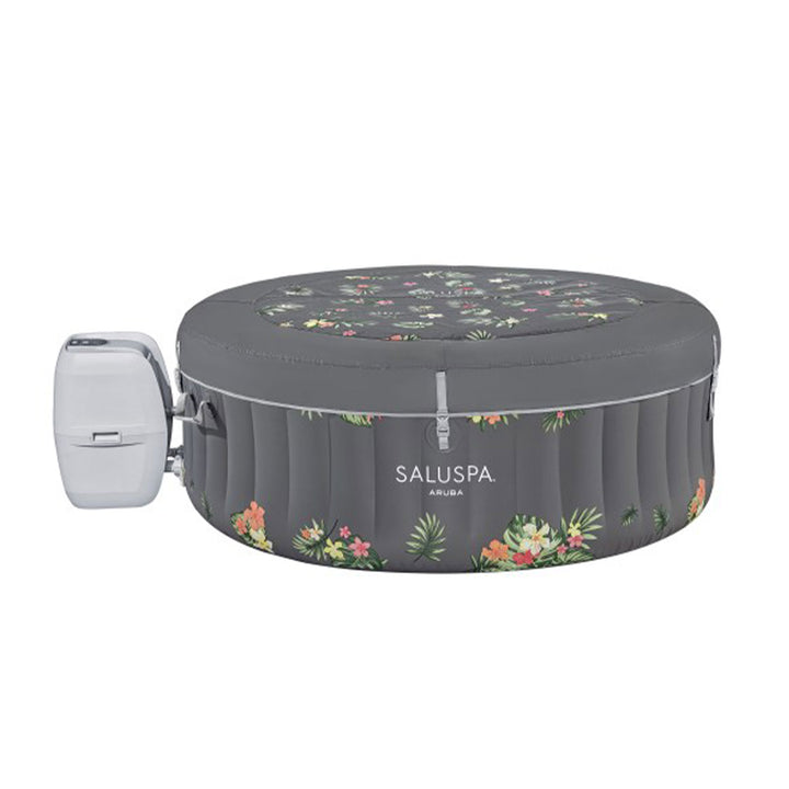 Bestway SaluSpa Aruba AirJet Inflatable Hot Tub with EnergySense Cover, Grey