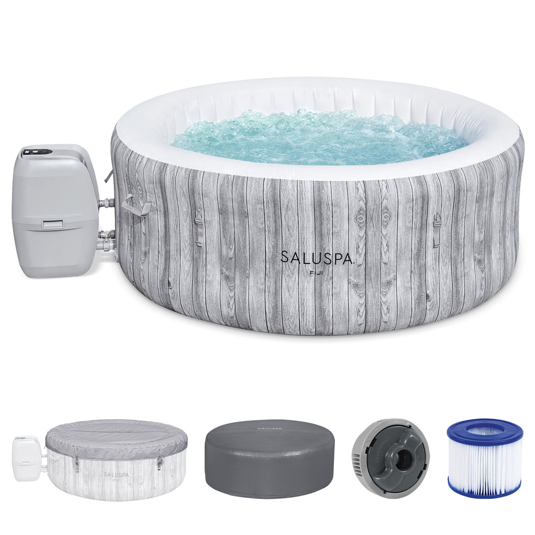 Bestway SaluSpa Fiji AirJet Hot Tub w/EnergySense Cover, Grey (Open Box)
