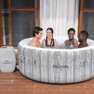 Bestway SaluSpa Fiji AirJet Hot Tub w/EnergySense Cover, Grey (Open Box)