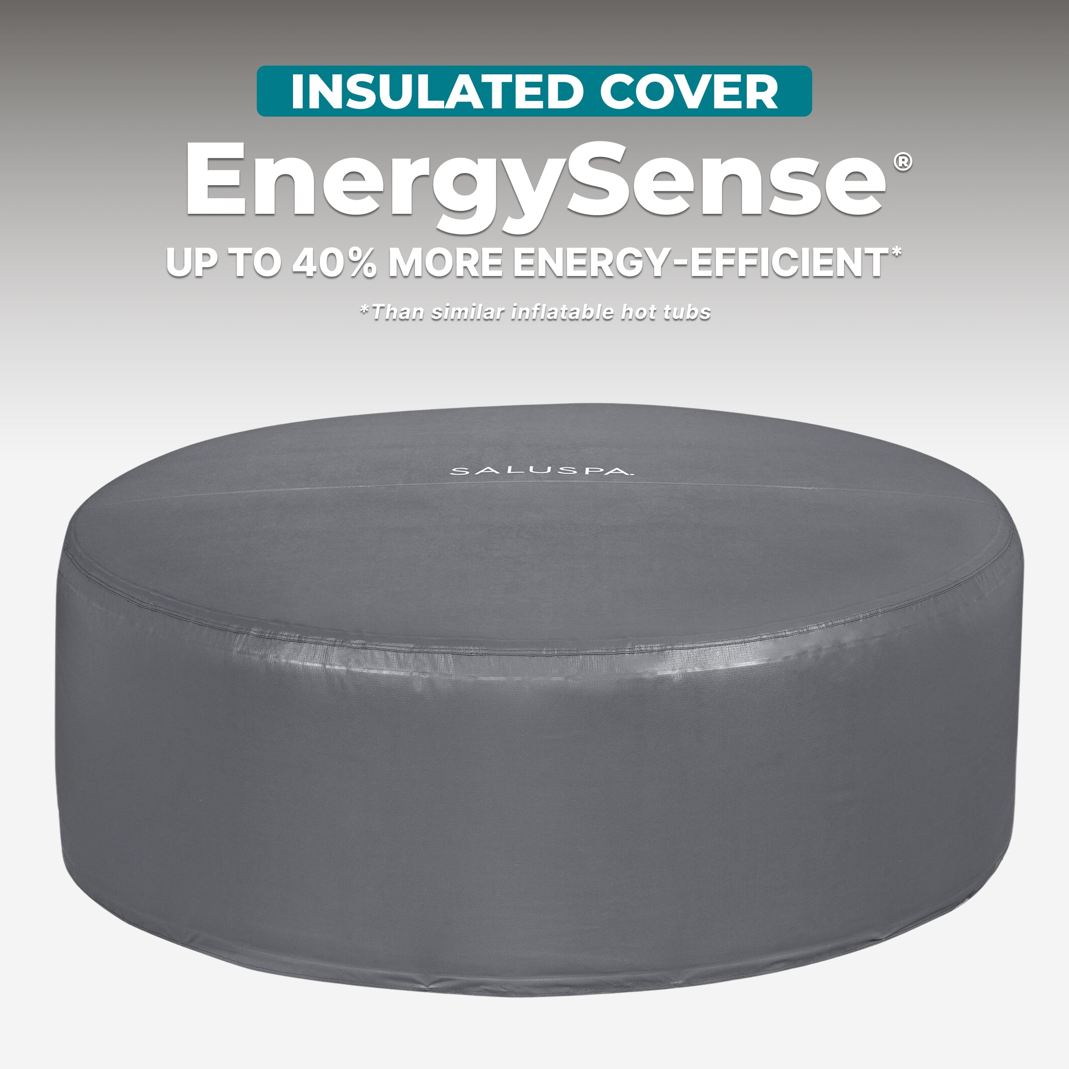 Bestway SaluSpa Fiji AirJet Inflatable Hot Tub with EnergySense Cover, Grey - VMInnovations