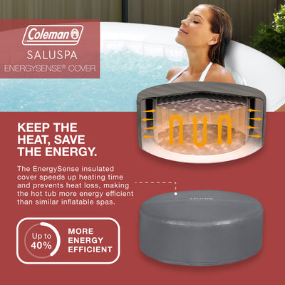 Bestway Coleman AirJet Inflatable Hot Tub w/EnergySense Cover, Orange(For Parts) - VMInnovations