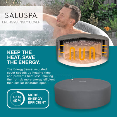 Bestway Honolulu AirJet Inflatable Hot Tub with EnergySense Cover, Grey (Used) - VMInnovations