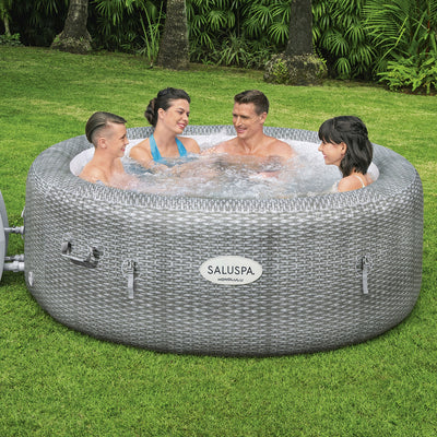 Bestway SaluSpa Honolulu AirJet Hot Tub with EnergySense Cover, Grey (For Parts)