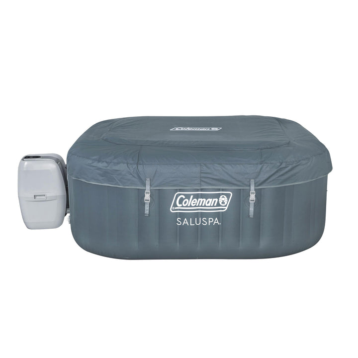 Coleman Hawaii AirJet Square Inflatable Hot Tub with EnergySense Cover, Grey - VMInnovations
