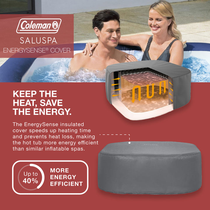 Bestway Coleman Hawaii AirJet Hot Tub w/EnergySense Cover, Blue (Open Box)