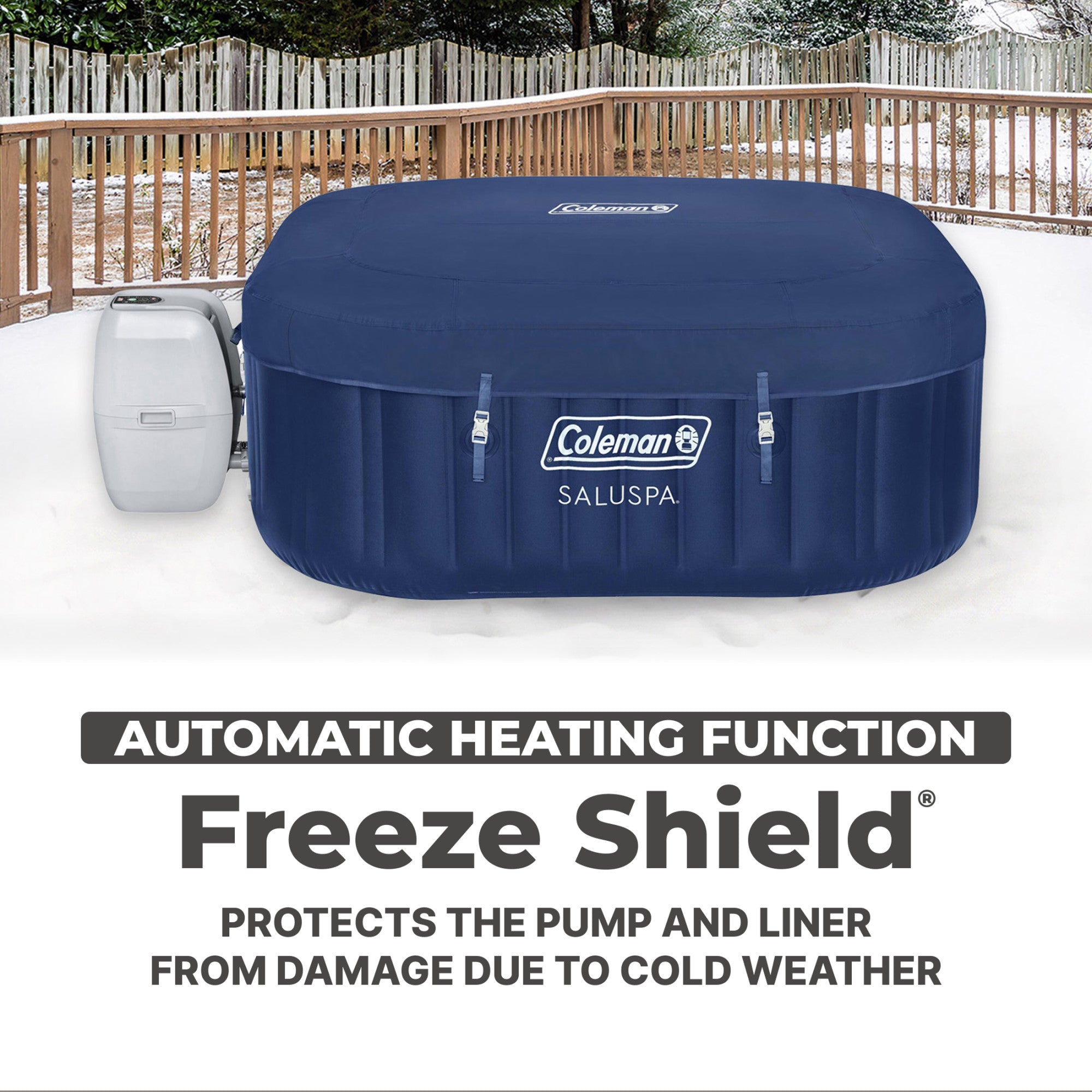 Bestway Coleman Hawaii AirJet Hot Tub w/EnergySense Cover, Blue (Open Box) - VMInnovations