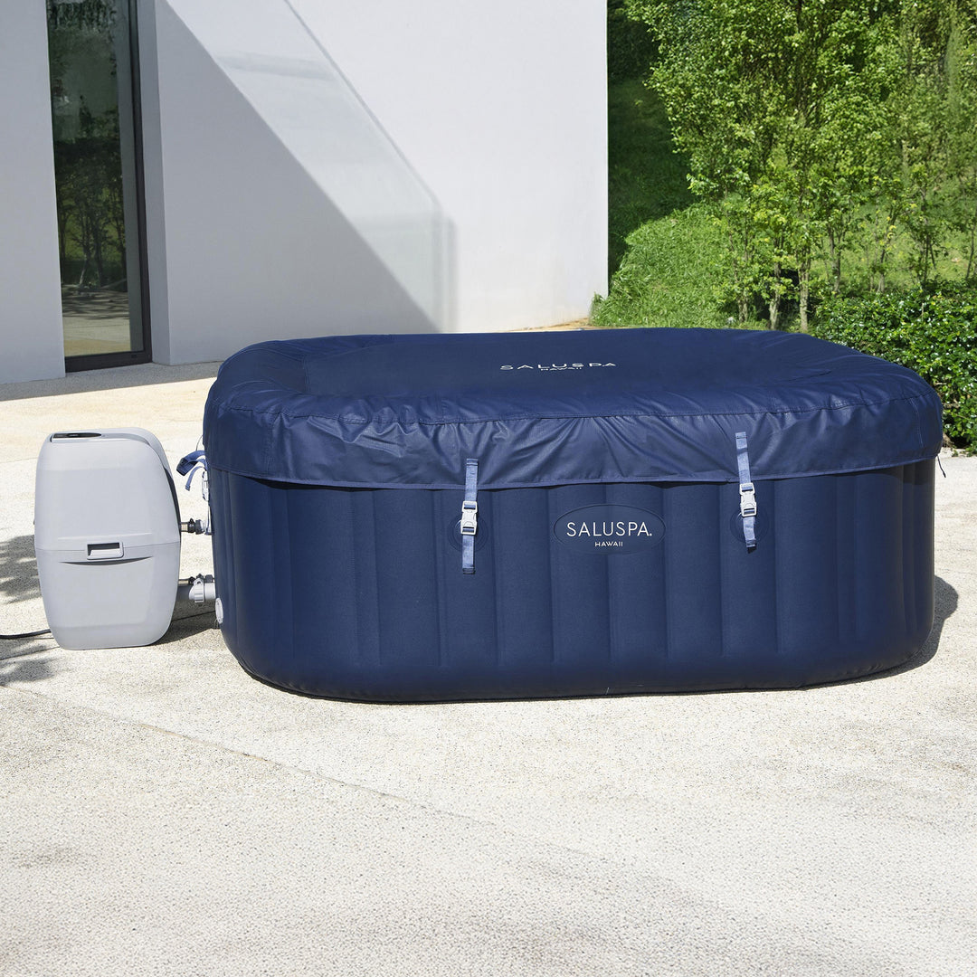 Bestway SaluSpa Hawaii AirJet Hot Tub w/EnergySense Cover, Blue (Open Box) - VMInnovations