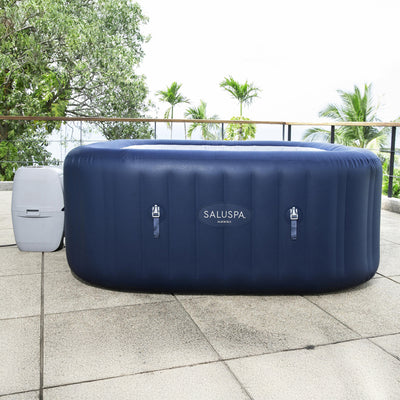Bestway SaluSpa Hawaii AirJet Hot Tub w/EnergySense Cover, Blue (Open Box)