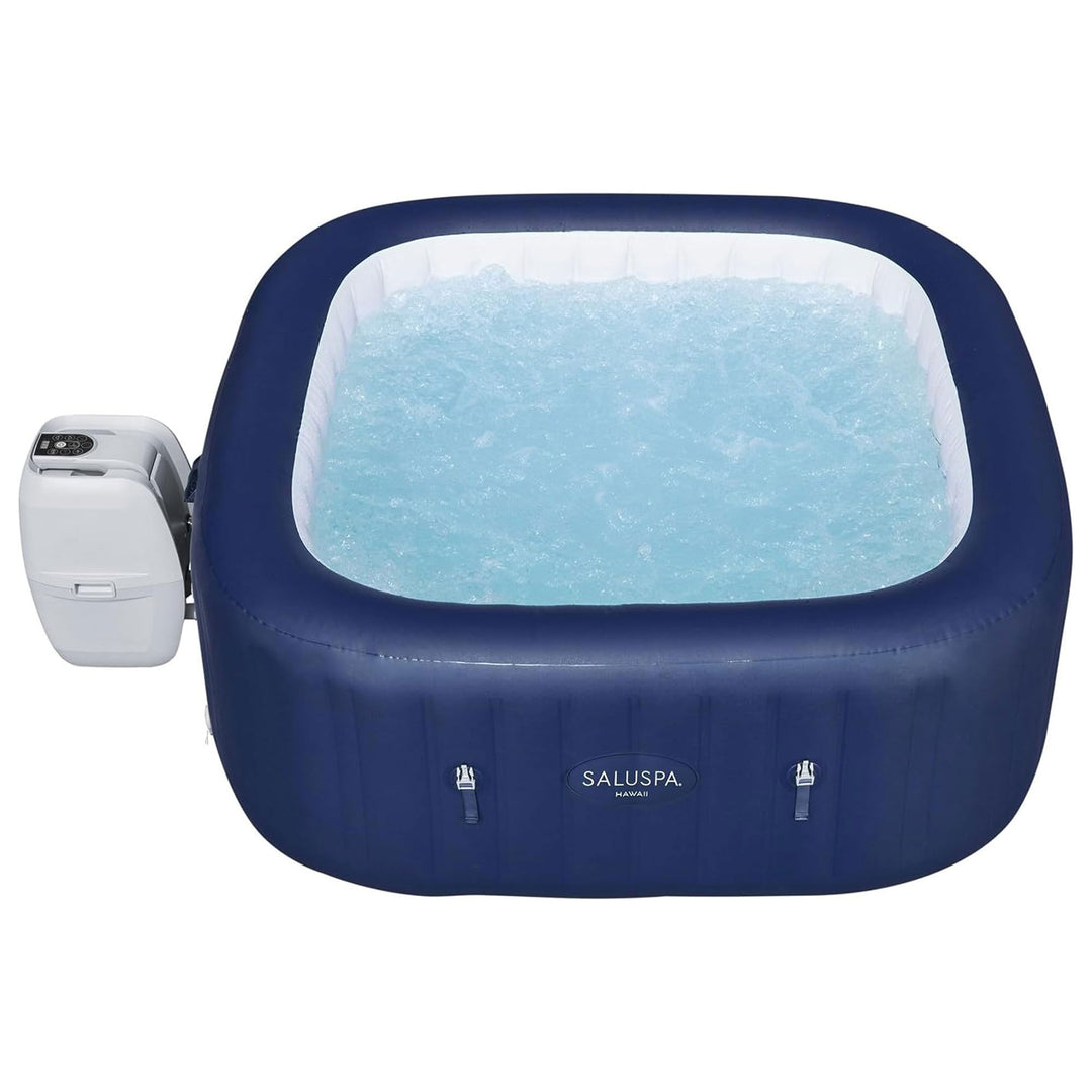 Bestway SaluSpa Hawaii AirJet Hot Tub w/EnergySense Cover, Blue (Open Box) - VMInnovations