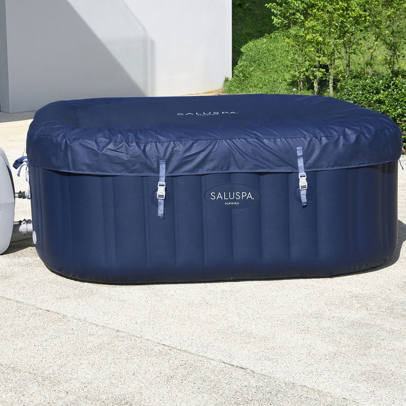 Bestway SaluSpa Hawaii AirJet Inflatable Hot Tub w/EnergySense Cover, Blue(Used)